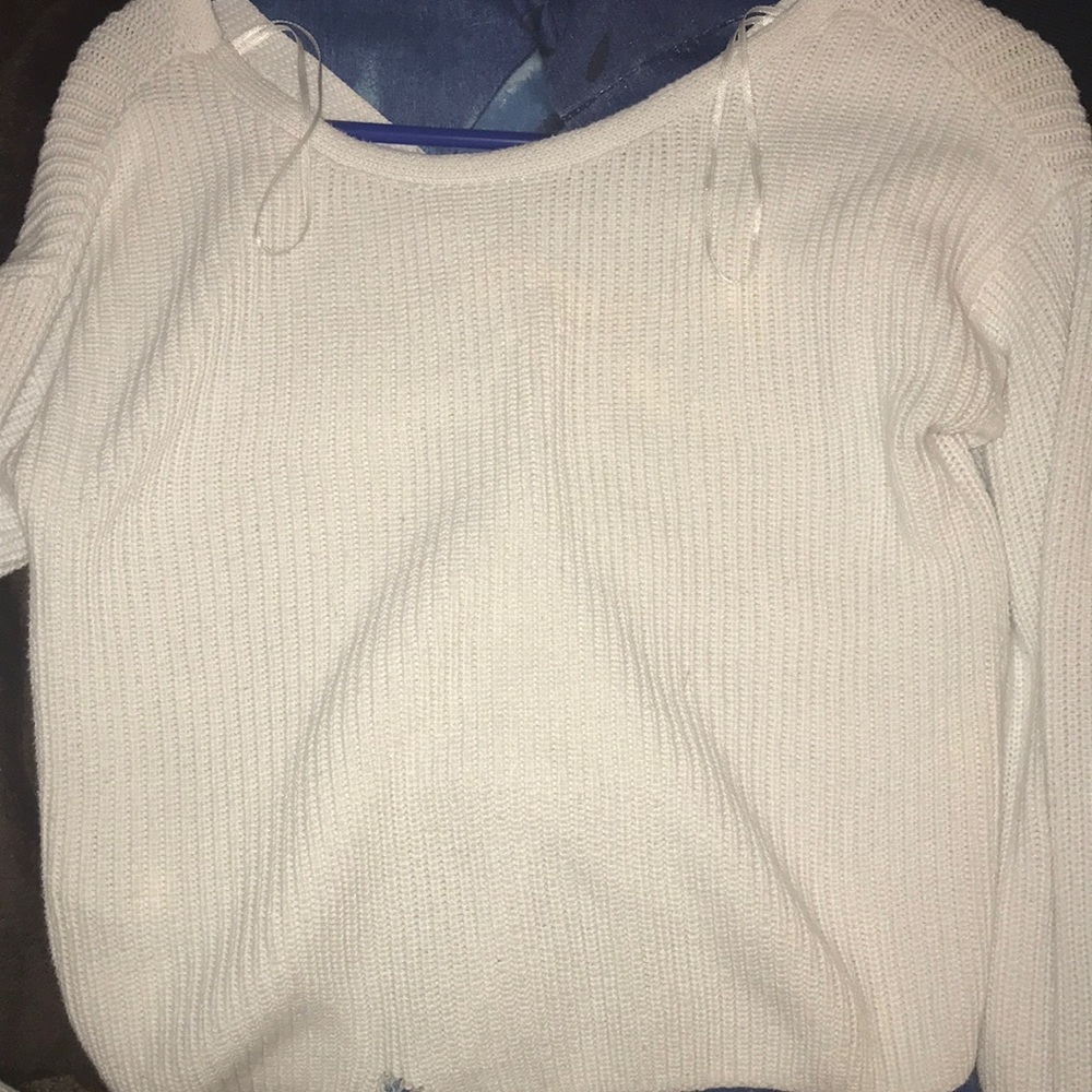 white sweater .